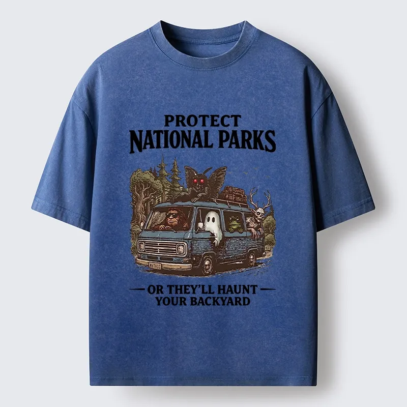 Tokyo-Tiger Protect Wild National Parks Washed T-Shirt Sale