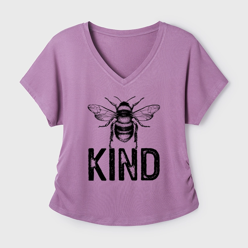 Tokyo-Tiger Minimalist Bee Kind Illustration Modal Dolman Sleeve T-Shirt