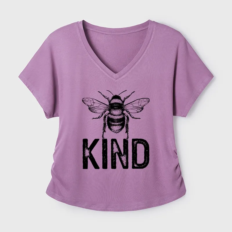 Tokyo-Tiger Minimalist Bee Kind Illustration Modal Dolman Sleeve T-Shirt