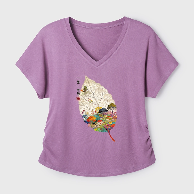 Tokyo-Tiger One Leaf Holds A Tiny Colorful World Modal Dolman Sleeve T-Shirt