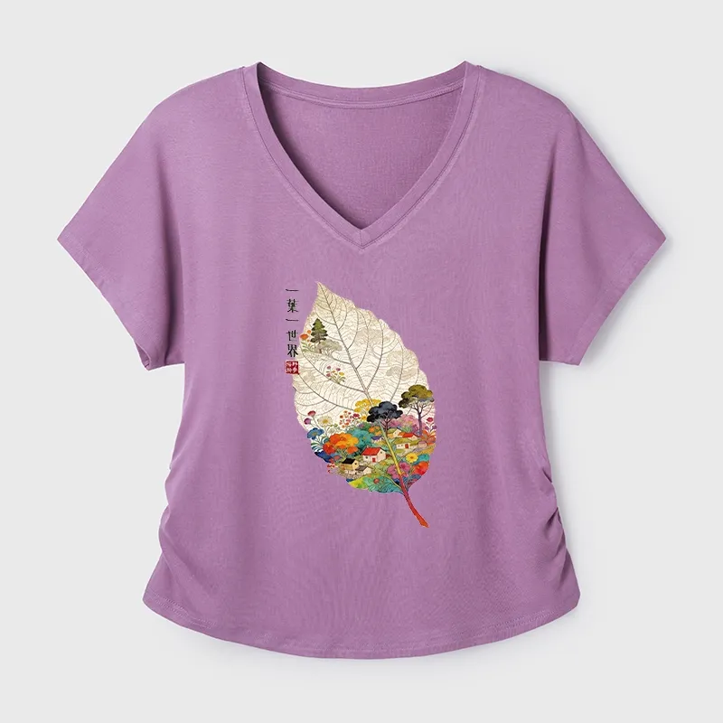 Tokyo-Tiger One Leaf Holds A Tiny Colorful World Modal Dolman Sleeve T-Shirt