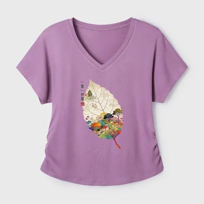 Tokyo-Tiger One Leaf Holds A Tiny Colorful World Modal Dolman Sleeve T-Shirt
