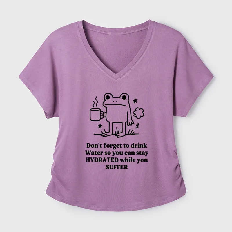 Tokyo-Tiger Frog Says Drink Water Modal Dolman Sleeve T-Shirt Sale