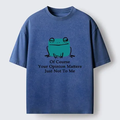 Tokyo-Tiger Cool Frog Unbothered By Others Opinions Washed T-Shirt