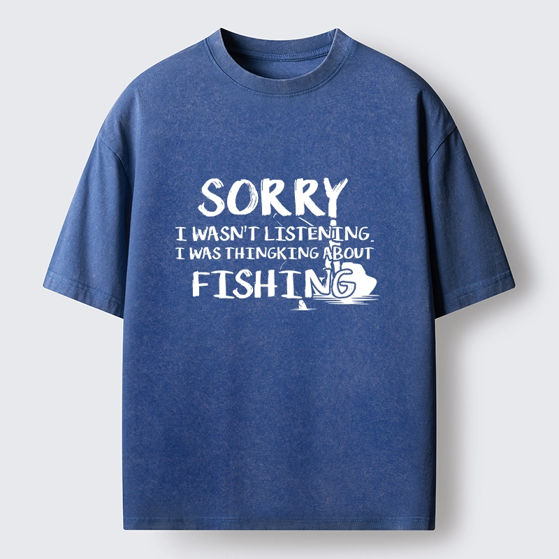 Tokyo-Tiger Funny Meme Fishing Obsessed Daydream Vibe Washed T-Shirt