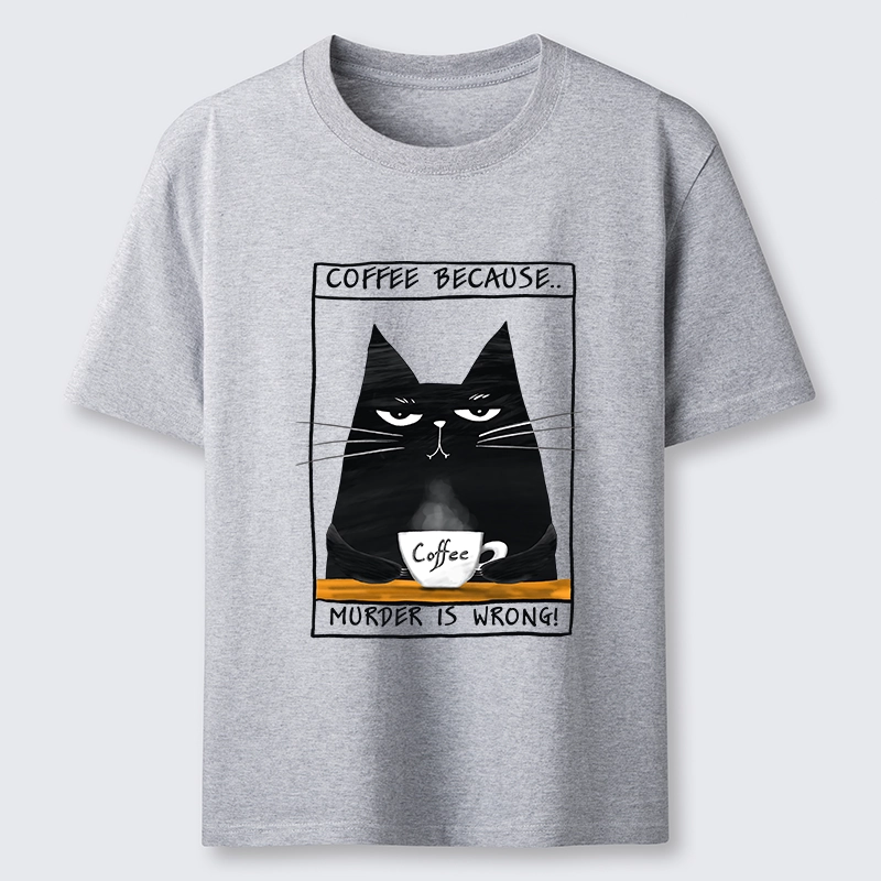 Tokyo-Tiger Moody Black Cat Coffee Need Vibe Classic T-Shirt