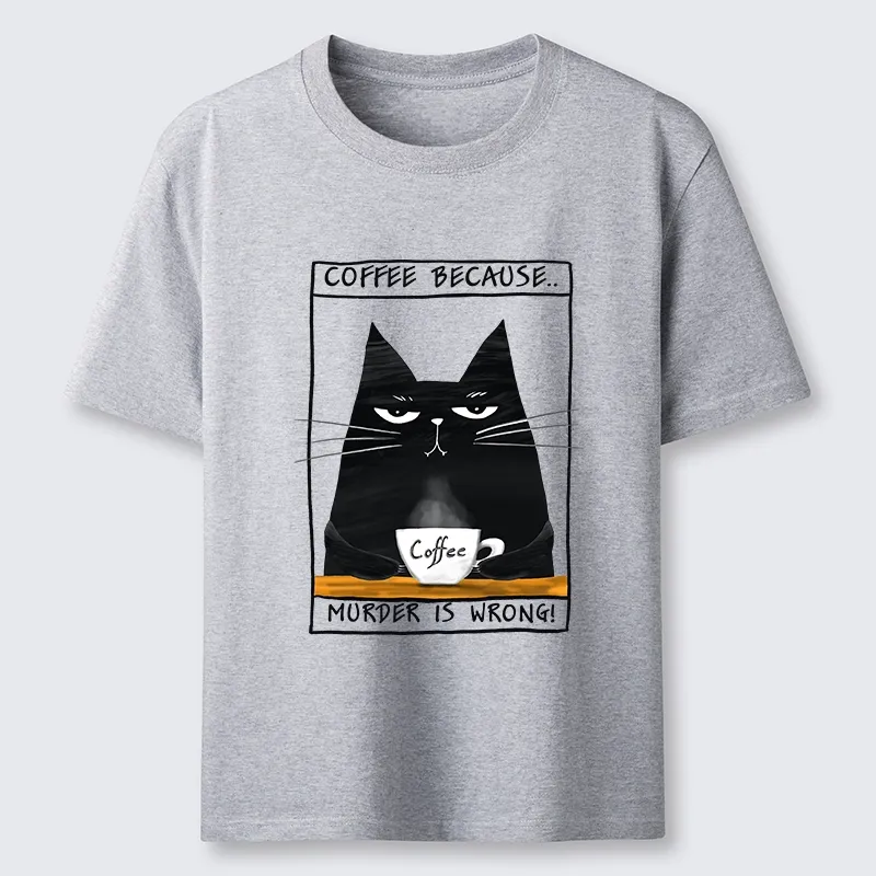 Tokyo-Tiger Moody Black Cat Coffee Need Vibe Classic T-Shirt
