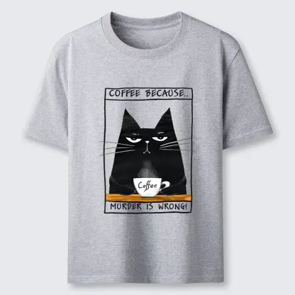 Tokyo-Tiger Moody Black Cat Coffee Need Vibe Classic T-Shirt