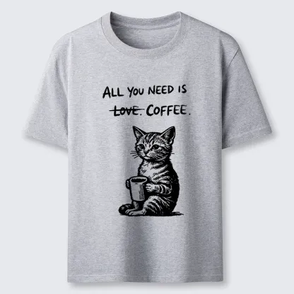 Tokyo-Tiger Cute Cat Coffee Daily Happy Vibe Classic T-Shirt