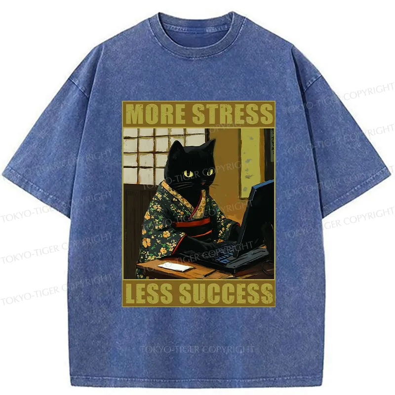 Tokyo-Tiger More Stress Less Success Washed T-Shirt