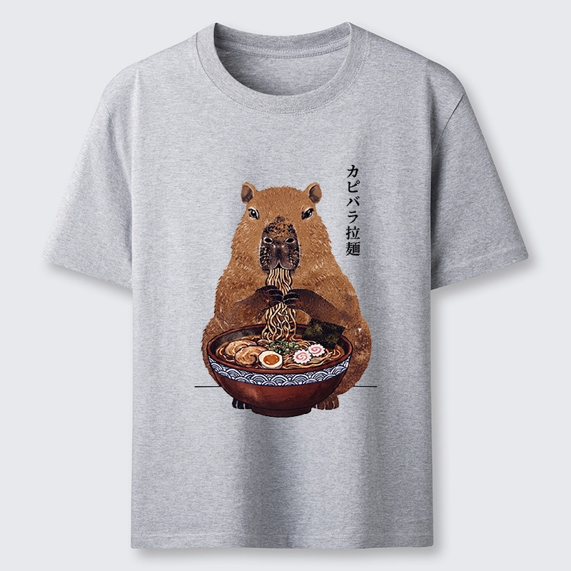 Tokyo-Tiger Japanese Retro Capybara Eating Ramen Classic T-Shirt