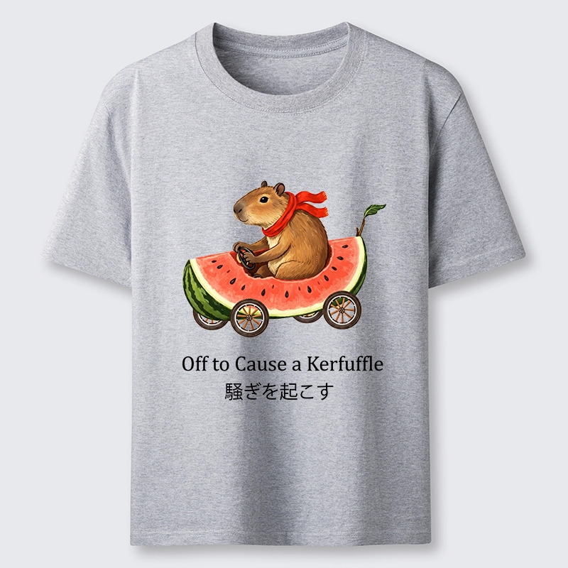 Tokyo-Tiger Capybara Drive Watermelon Car Classic T-Shirt