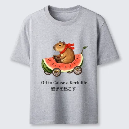 Tokyo-Tiger Capybara Drive Watermelon Car Classic T-Shirt