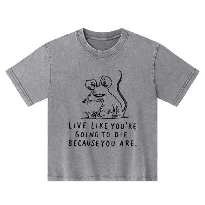 Tokyo-Tiger Funny Meme Sarcastic Rat Life Truth Kids Washed T-Shirt