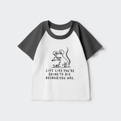 Tokyo-Tiger Funny Meme Sarcastic Rat Life Truth Kids Raglan T-shirt