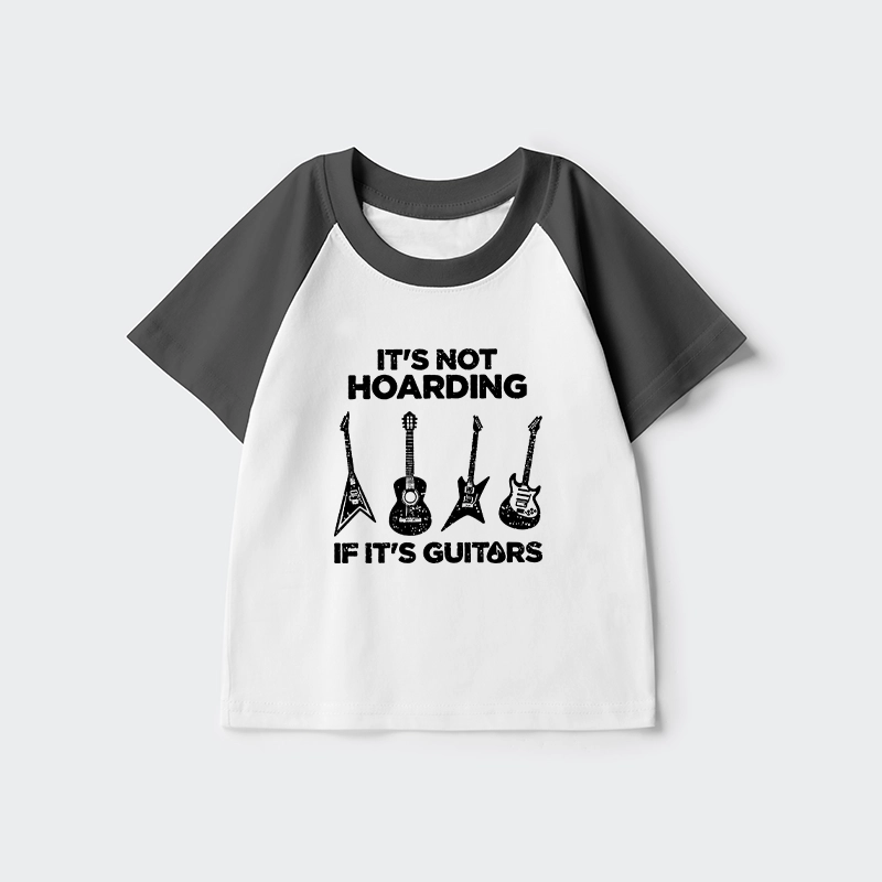 Tokyo-Tiger Music Lover Guitar Hoarding Joke Kids Raglan T-shirt