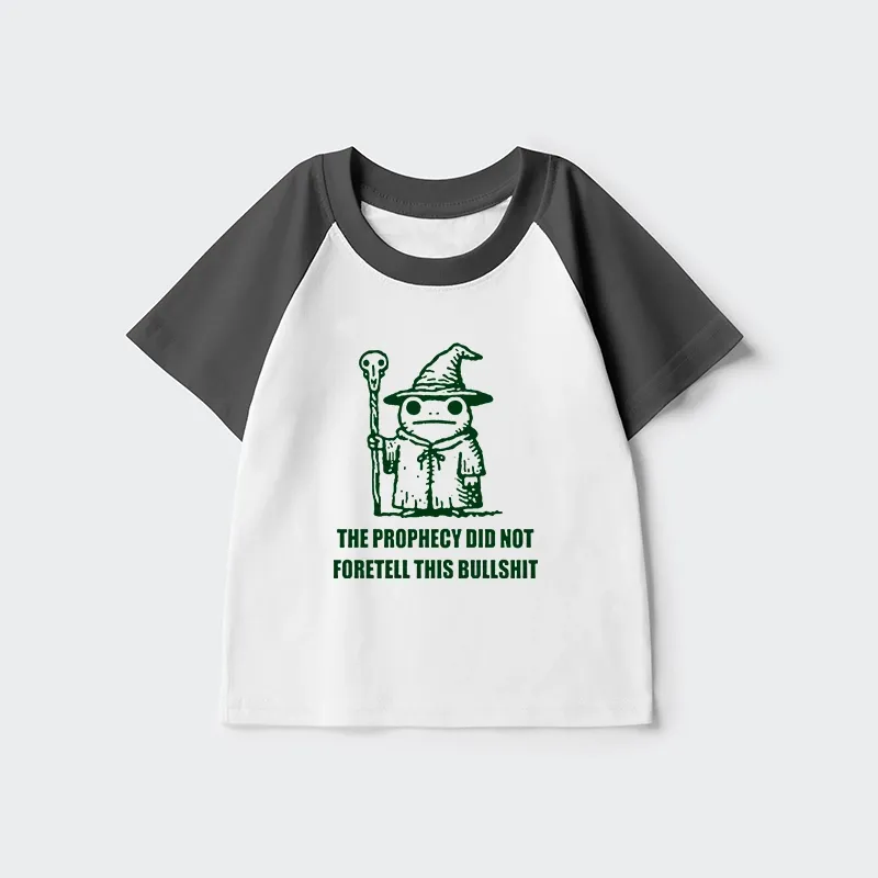 Tokyo-Tiger Funny Meme Wizard Frog Weird Prophecy Kids Raglan T-shirt