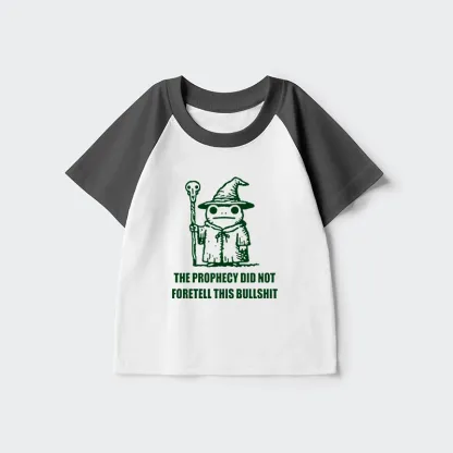 Tokyo-Tiger Funny Meme Wizard Frog Weird Prophecy Kids Raglan T-shirt
