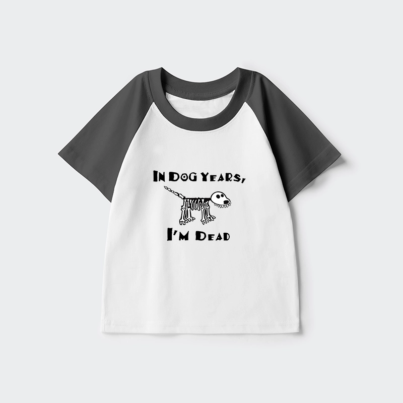 Tokyo-Tiger Funny Meme Old Dog Dead In Dog Years Vibe Kids Raglan T-shirt
