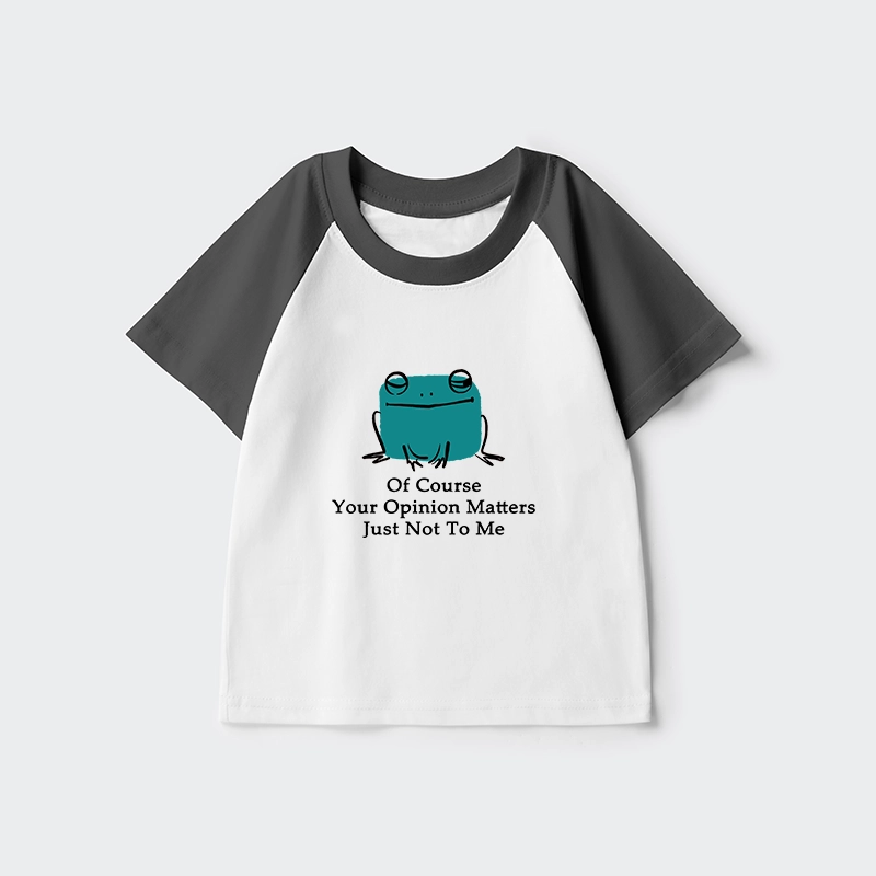 Tokyo-Tiger Cool Frog Unbothered By Others Opinions Kids Raglan T-shirt