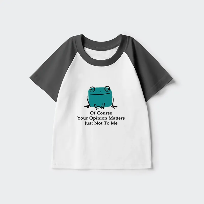 Tokyo-Tiger Cool Frog Unbothered By Others Opinions Kids Raglan T-shirt