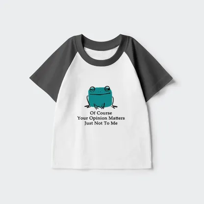 Tokyo-Tiger Cool Frog Unbothered By Others Opinions Kids Raglan T-shirt