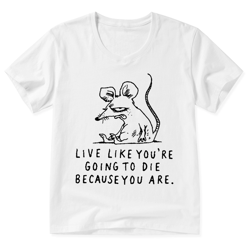 Tokyo-Tiger Funny Meme Sarcastic Rat Life Truth V-Neck Classic T-Shirt