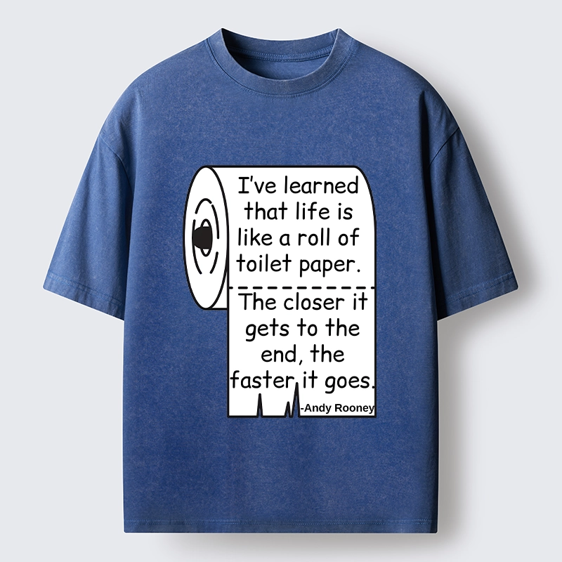Tokyo-Tiger Life Toilet Paper Meme Washed T-Shirt