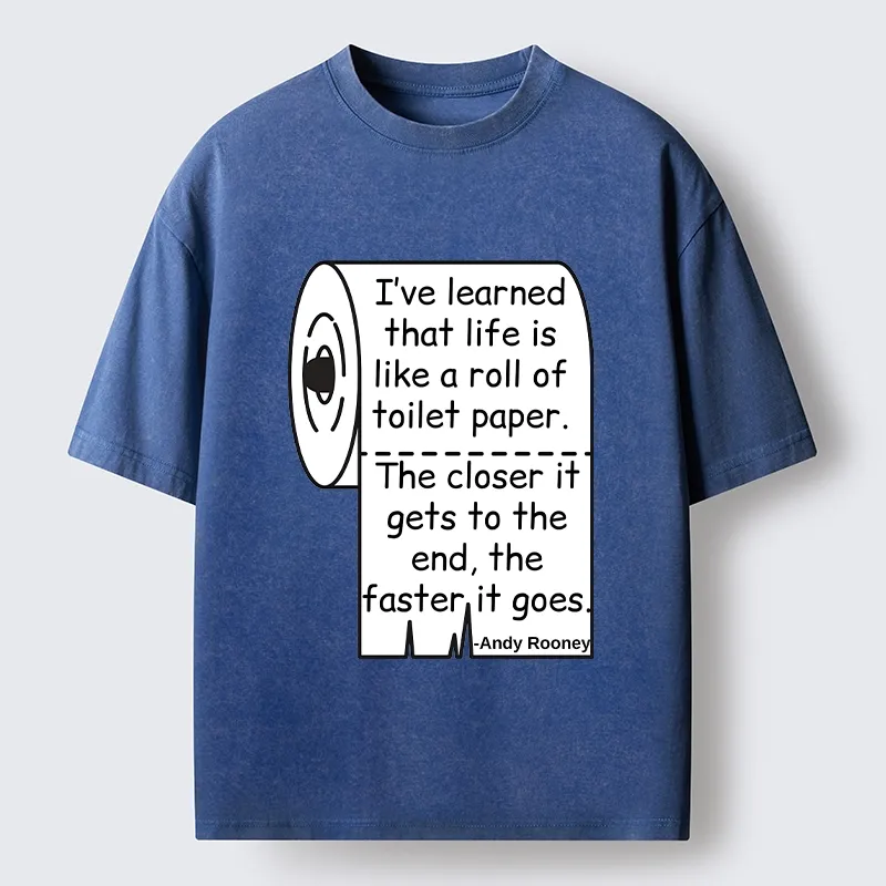Tokyo-Tiger Life Toilet Paper Meme Washed T-Shirt