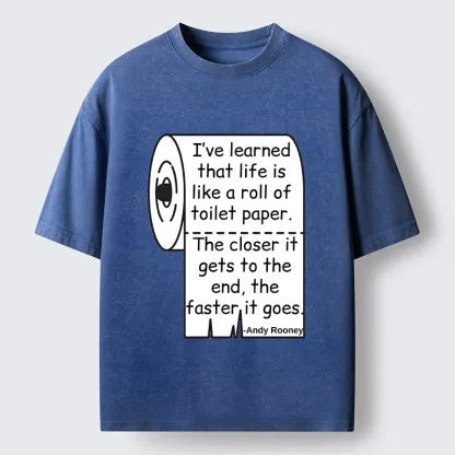 Tokyo-Tiger Life Toilet Paper Meme Washed T-Shirt