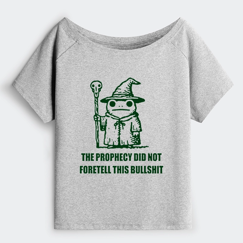Tokyo-Tiger Funny Meme Wizard Frog Weird Prophecy Off Shoulder T-Shirt