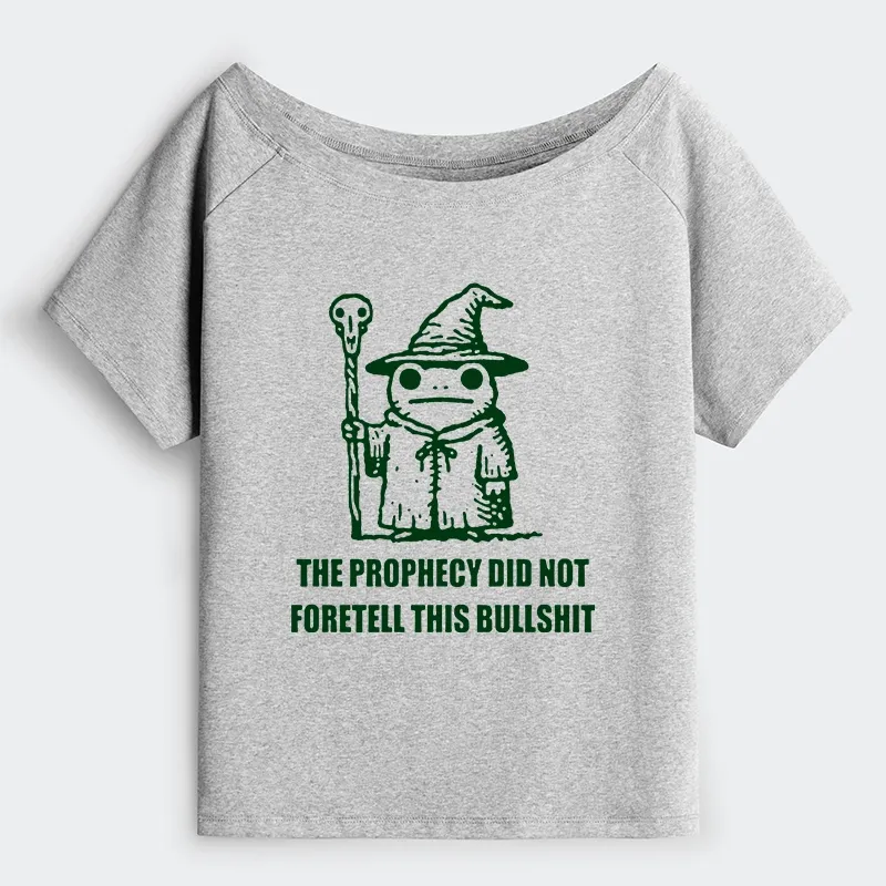 Tokyo-Tiger Funny Meme Wizard Frog Weird Prophecy Off Shoulder T-Shirt