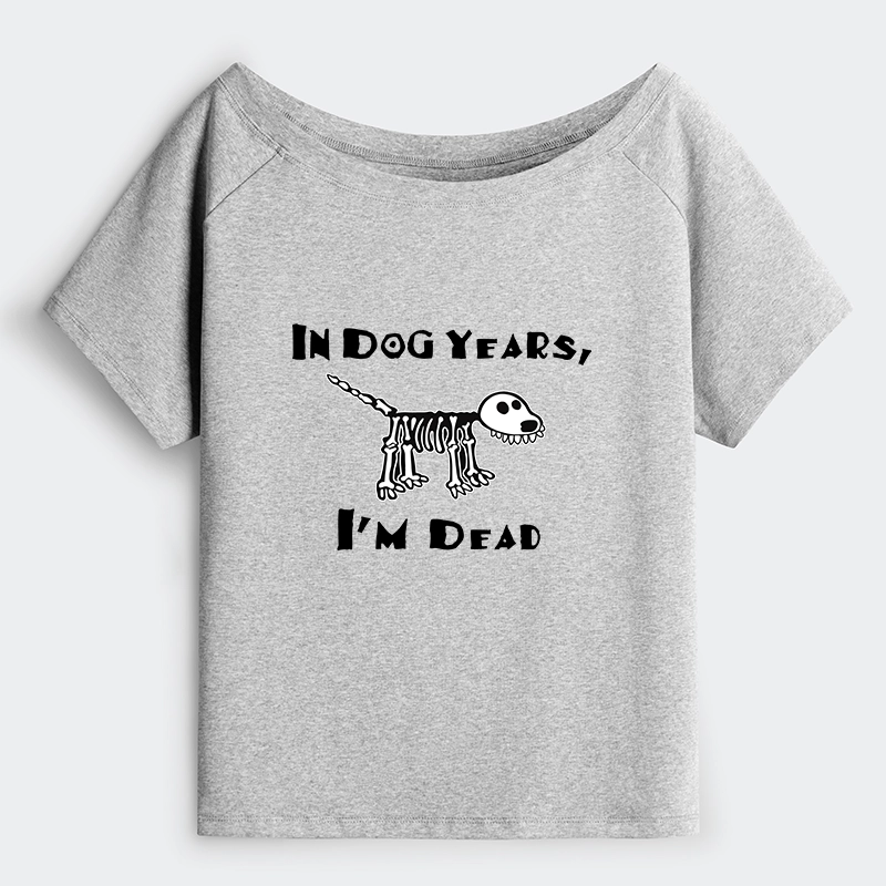 Tokyo-Tiger Funny Meme Old Dog Dead In Dog Years Vibe Off Shoulder T-Shirt