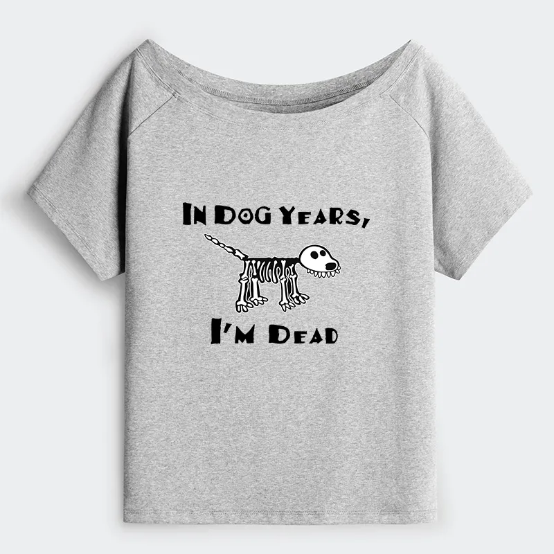 Tokyo-Tiger Funny Meme Old Dog Dead In Dog Years Vibe Off Shoulder T-Shirt