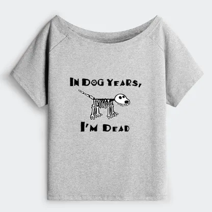Tokyo-Tiger Funny Meme Old Dog Dead In Dog Years Vibe Off Shoulder T-Shirt