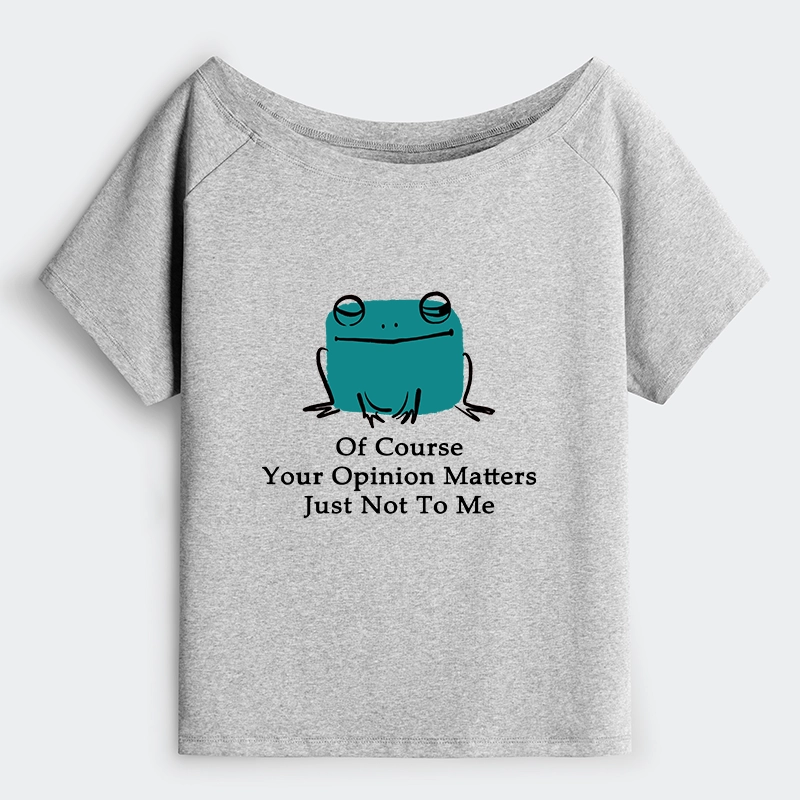 Tokyo-Tiger Cool Frog Unbothered By Others Opinions Off Shoulder T-Shirt