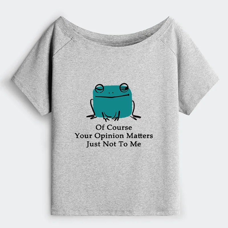 Tokyo-Tiger Cool Frog Unbothered By Others Opinions Off Shoulder T-Shirt