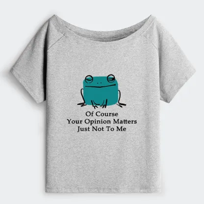 Tokyo-Tiger Cool Frog Unbothered By Others Opinions Off Shoulder T-Shirt