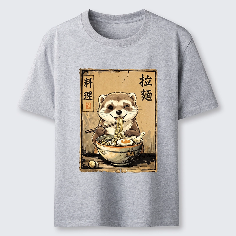 Tokyo-Tiger Ferret Eating Hot Ramen Classic T-Shirt