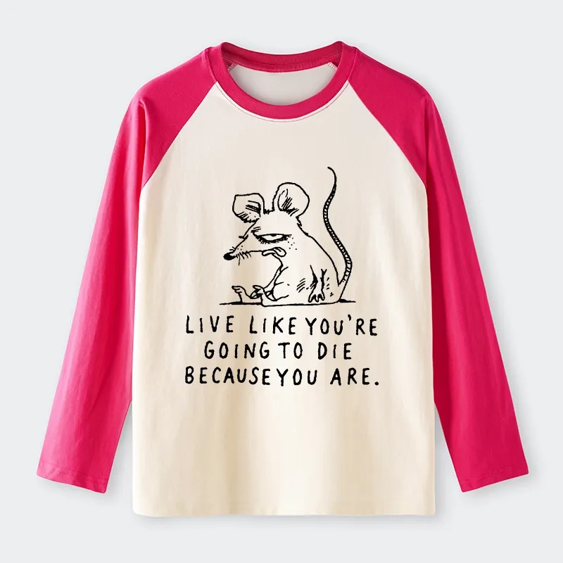 Tokyo-Tiger Funny Meme Sarcastic Rat Life Truth Raglan Long Sleeve T-shirt