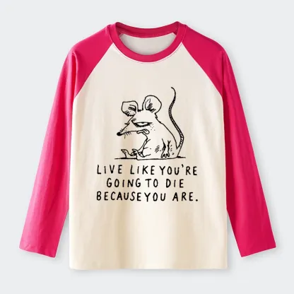 Tokyo-Tiger Funny Meme Sarcastic Rat Life Truth Raglan Long Sleeve T-shirt