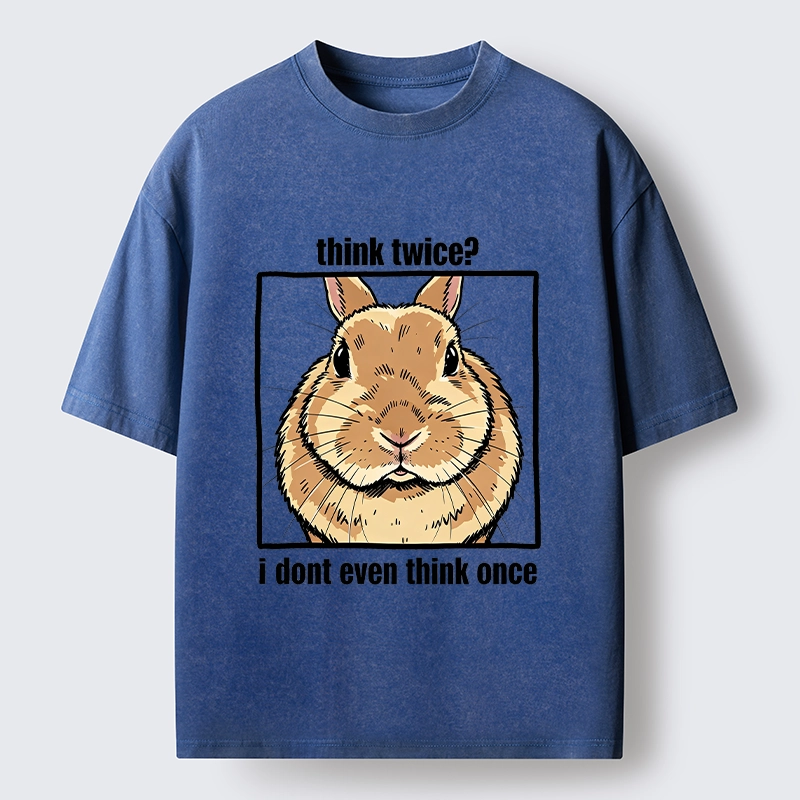 Tokyo-Tiger Funny Carefree Rabbit Meme Washed T-Shirt