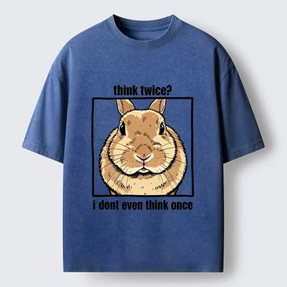 Tokyo-Tiger Funny Carefree Rabbit Meme Washed T-Shirt