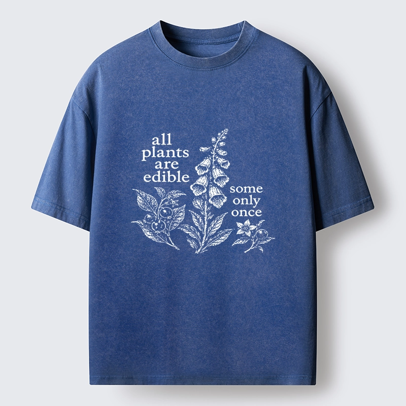 Tokyo-Tiger Funny Poison Plant Art Washed T-Shirt