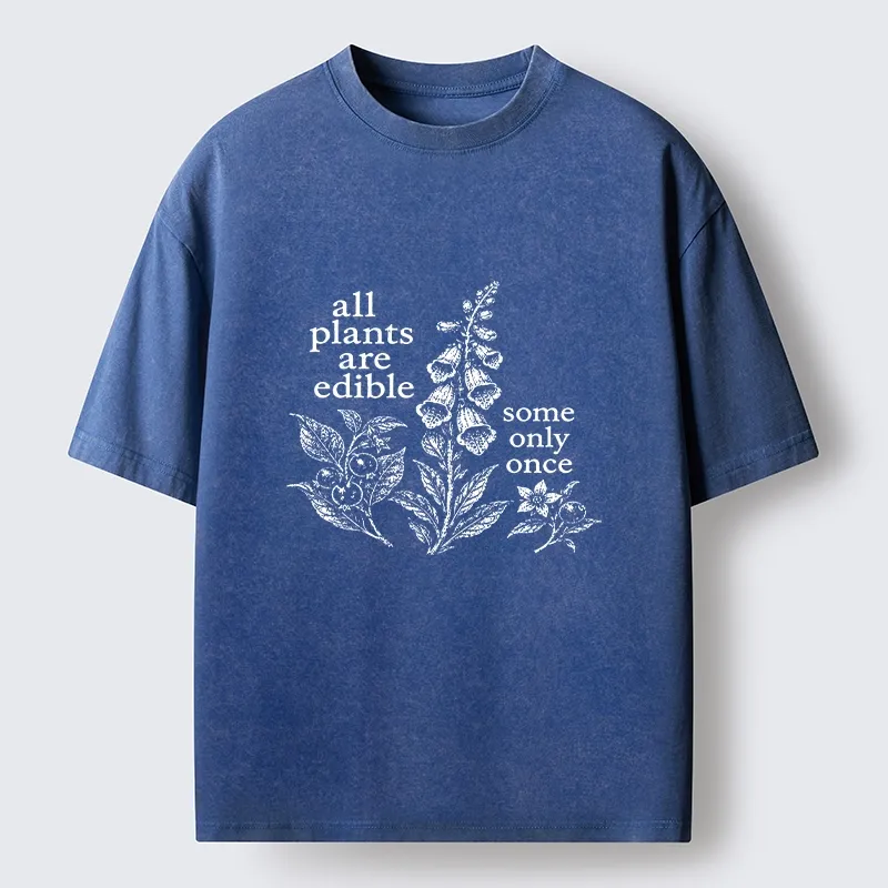 Tokyo-Tiger Funny Poison Plant Art Washed T-Shirt
