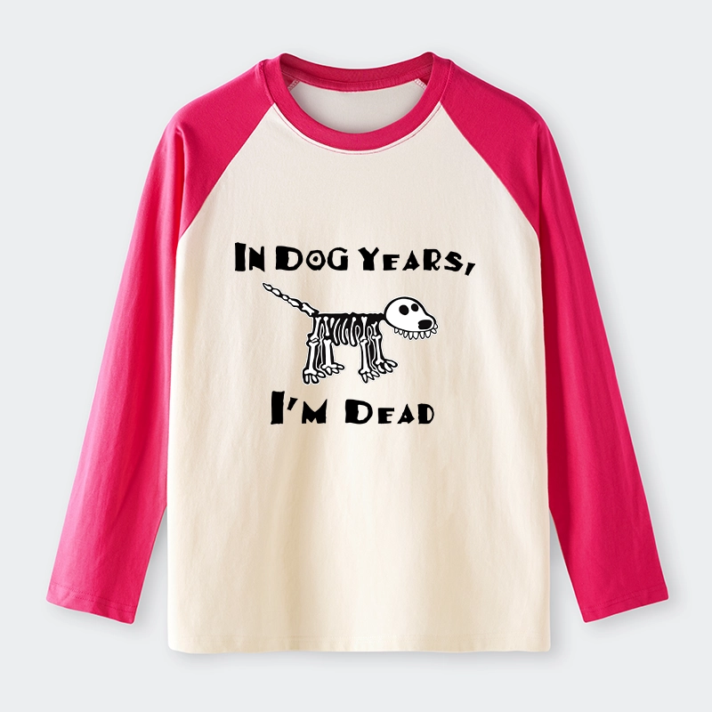 Tokyo-Tiger Funny Meme Old Dog Dead In Dog Years Vibe Raglan Long Sleeve T-shirt Sale