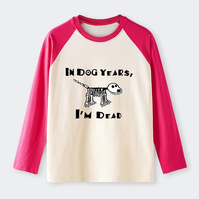 Tokyo-Tiger Funny Meme Old Dog Dead In Dog Years Vibe Raglan Long Sleeve T-shirt