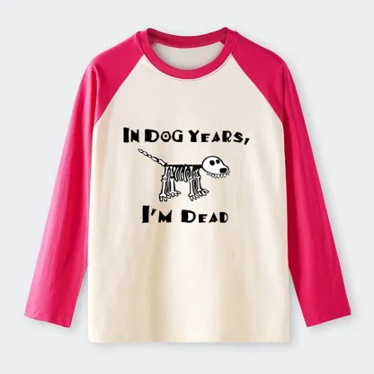 Tokyo-Tiger Funny Meme Old Dog Dead In Dog Years Vibe Raglan Long Sleeve T-shirt