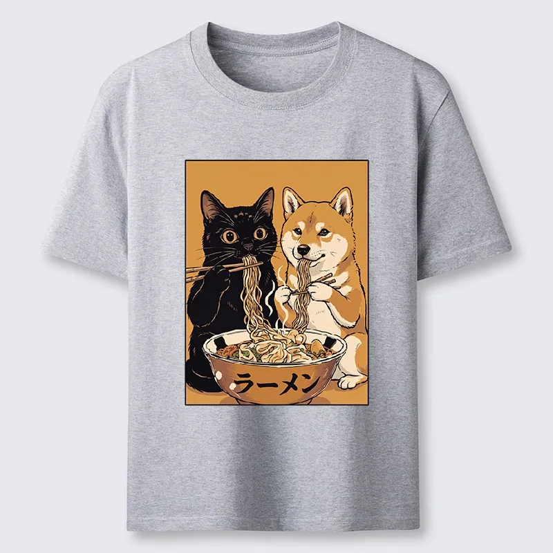 Tokyo-Tiger Funny Meme Cat Shiba Noodle Lovers Classic T-Shirt