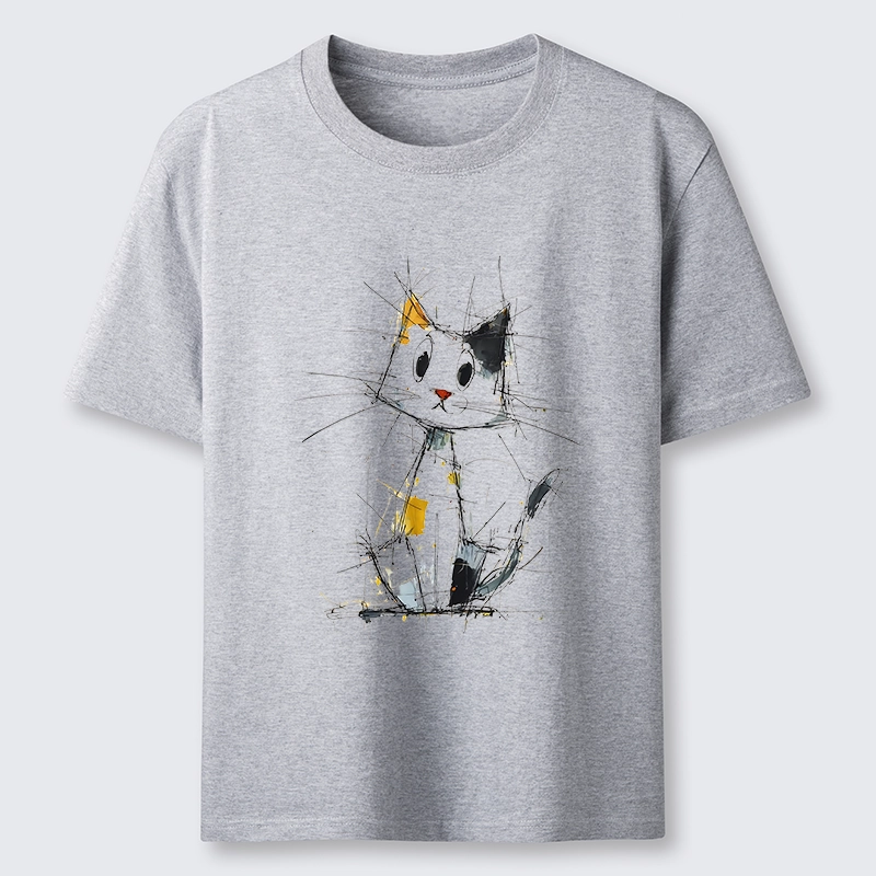 Tokyo-Tiger Minimal Splash Ink Cute Cat Classic T-Shirt